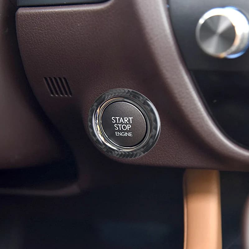 For Lexus RX300200 Interior Modification Real Carbon Fiber One-click Start Decorative Ring Auto Parts