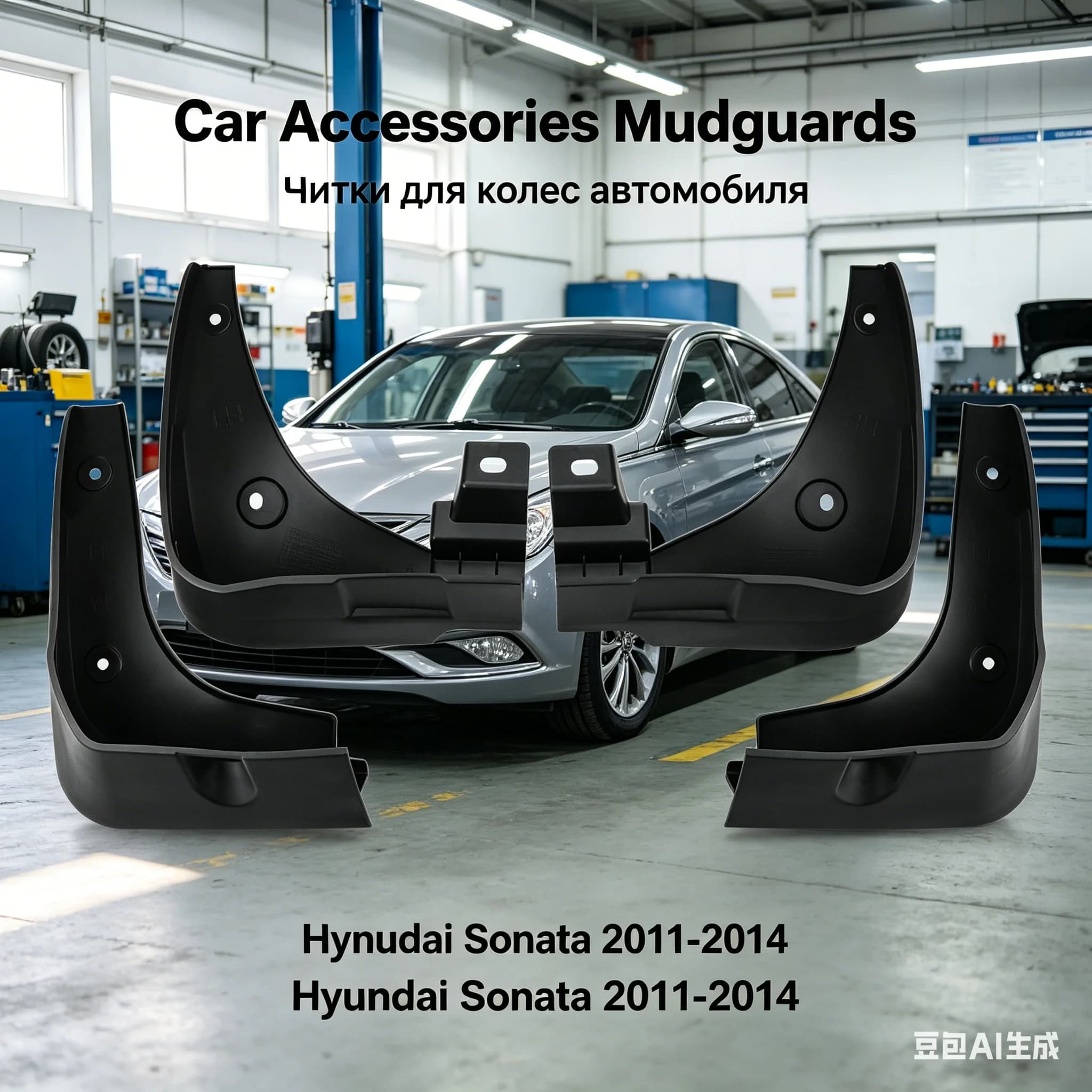 Car Mud Flaps Mudguards Cars Exterior Modification Splash Guards Tire for Hyundai Sonata 2011-2014 Protection Dirt and Mud