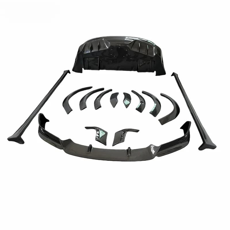 Model X TOP Style Carbon Fiber Aero Kit Front Rear Diffusers Side Skirts Wheel Arches Wind Knife Modified Car Accessories