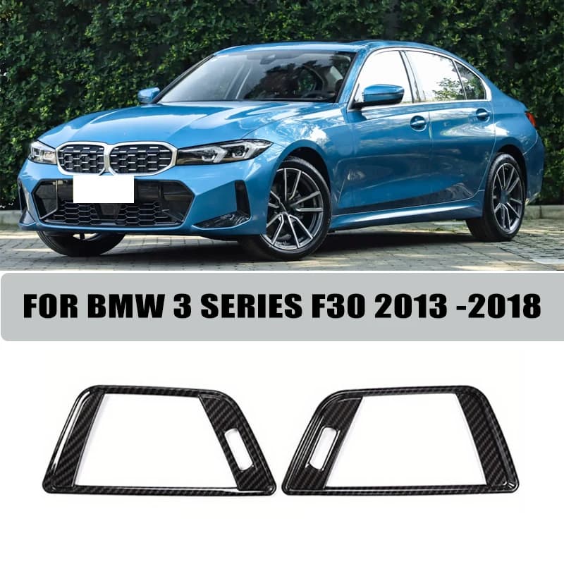 2 Pieces of Decorative Frame Stickers for Side Air Conditioning Vent Covers for BMW 3 Series F30 2013-2018 Car Accessories