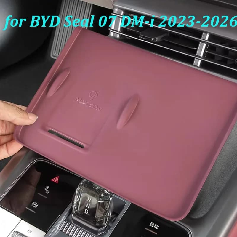 For BYD Seal 07 DM-i 2023-2026 Car Wireless Charging Panel Silicone Mat Anti-slip Anti-scratch Pad Interior Accessories