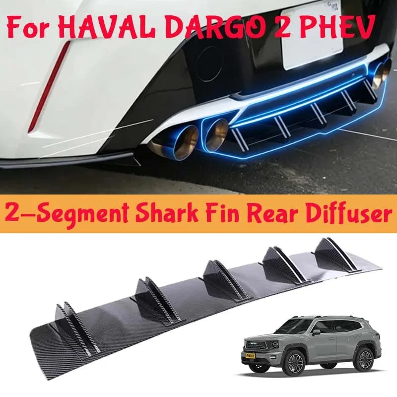 For HAVAL DARGO 2 PHEV Shark Fin Rear Diffuser Split Chassis Spoiler Auto Aerodynamic Parts Aerodynamic Modification