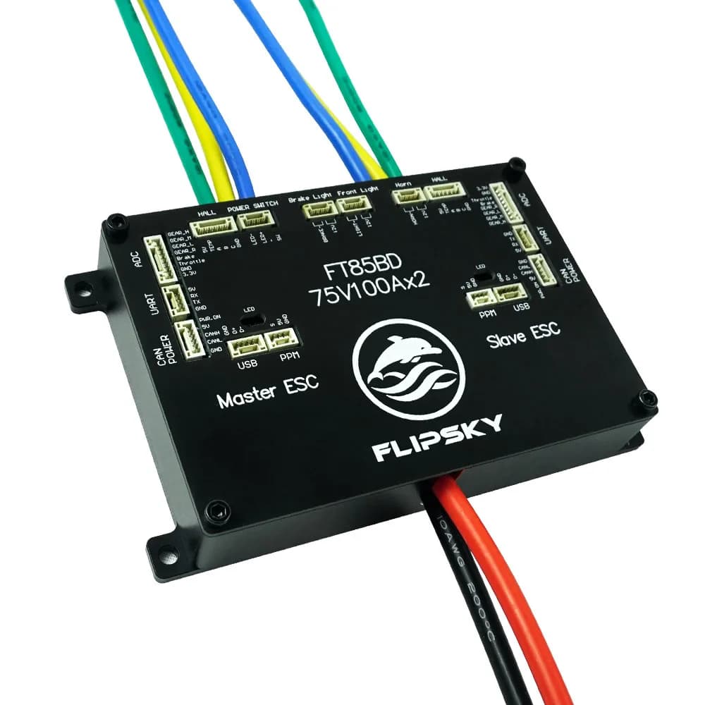 FLIPSKY Dual ESC FT85BD 84V 200A With Aluminum Case NON-VESC for Electric Skateboard Electric Motorcycle Robotics