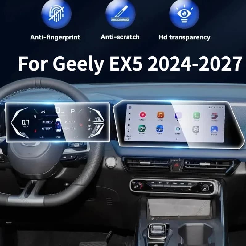 Tempered Glass Car Navigation Screen Protector Film Dashboard Monitor Screen Protective Film Accessories For Geely EX5 2024-2027