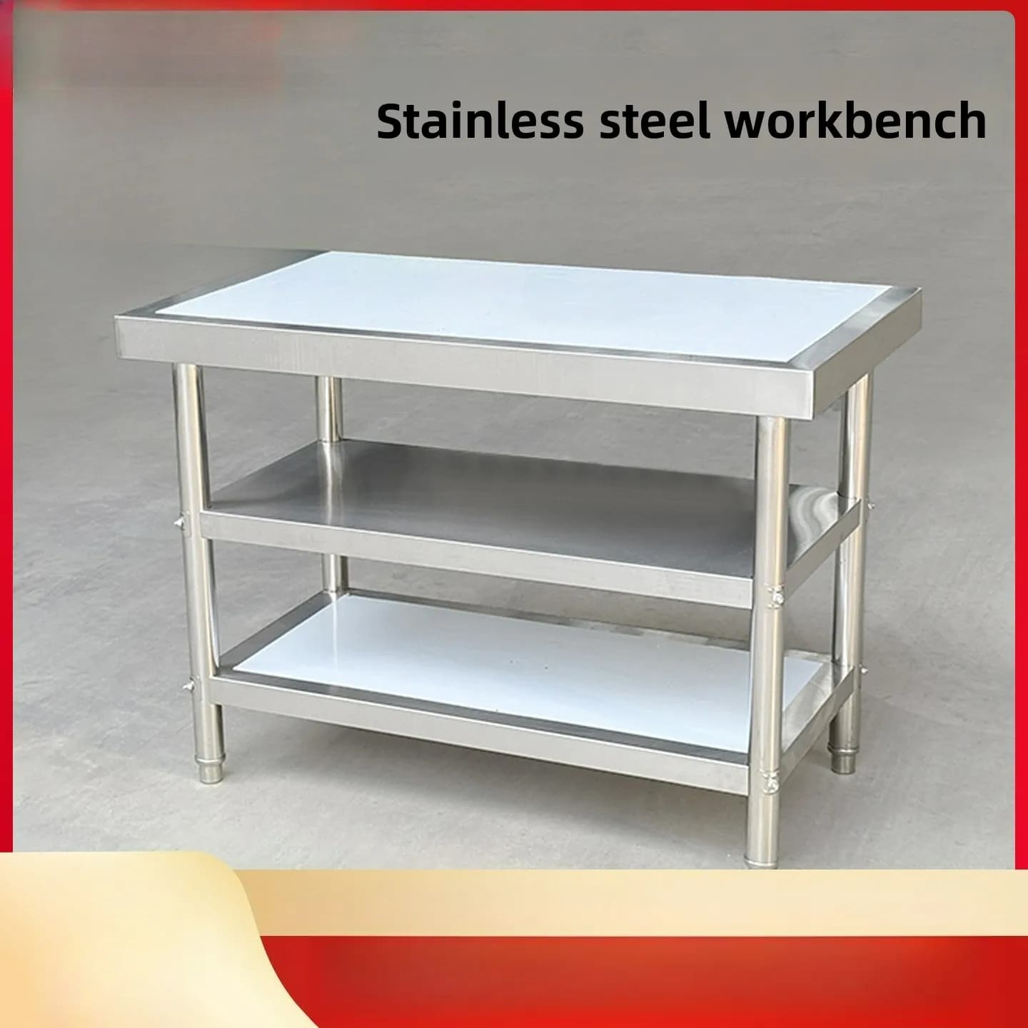 LTT stainless steel three-layer double-layer workbench commercial hotel kitchen special charging table