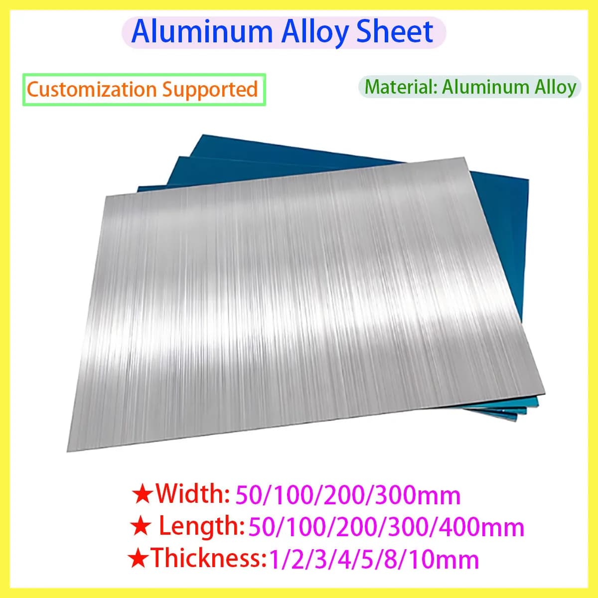 5052 Aluminum Alloy Plate Thickness 1mm 2mm 3mm 4mm 5mm 8mm 10mm