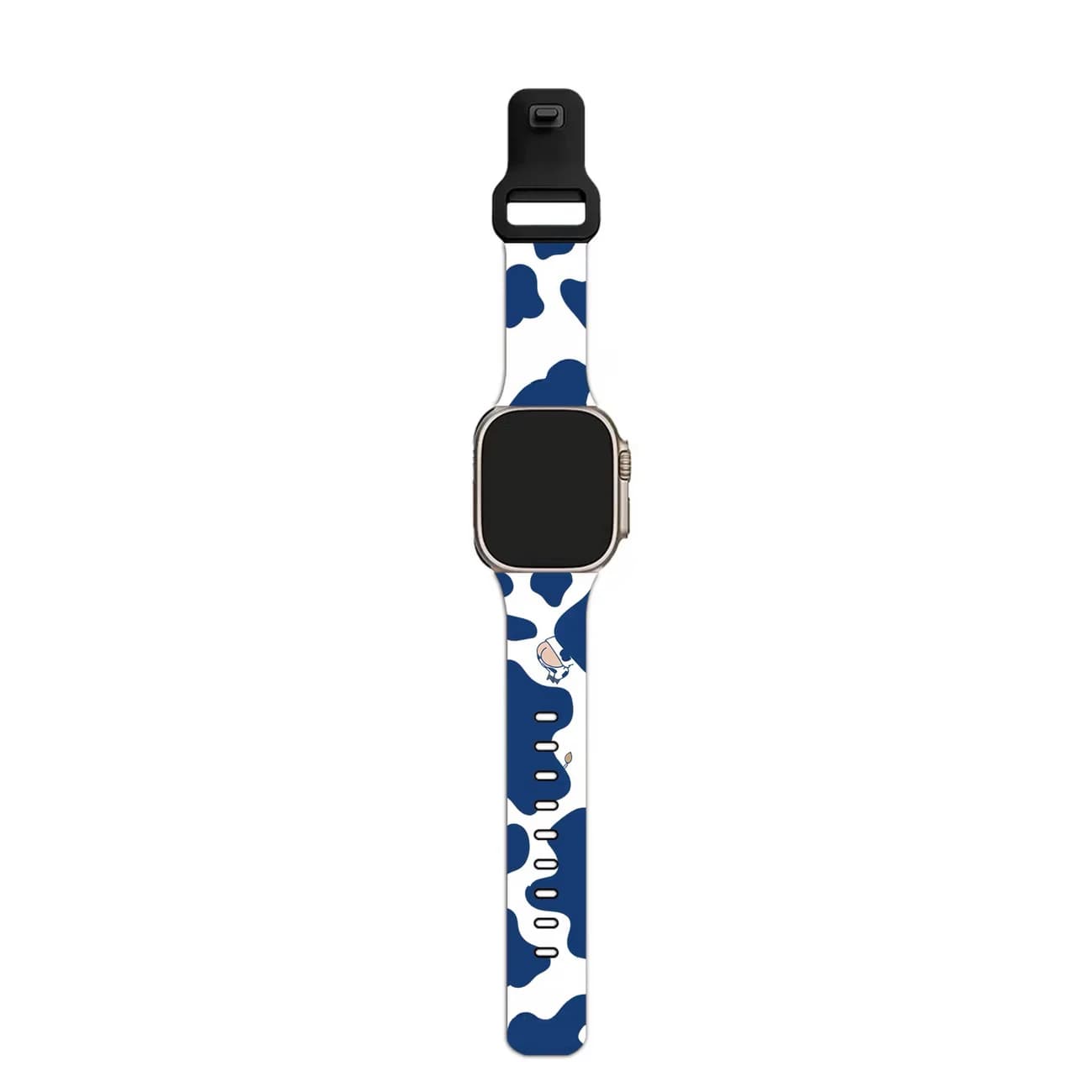 Blue Cow Print Pattern Phone Accessories Strap for IPhone 12 13 14 15 16 17 Pro Max