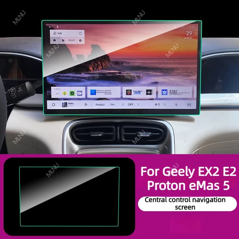 Navigation Glass For Geely EX2 E2 Proton eMas 5 2026 2025 Accessories Tempered Glass HD-Clear Scratch-Proof Touch-Smooth