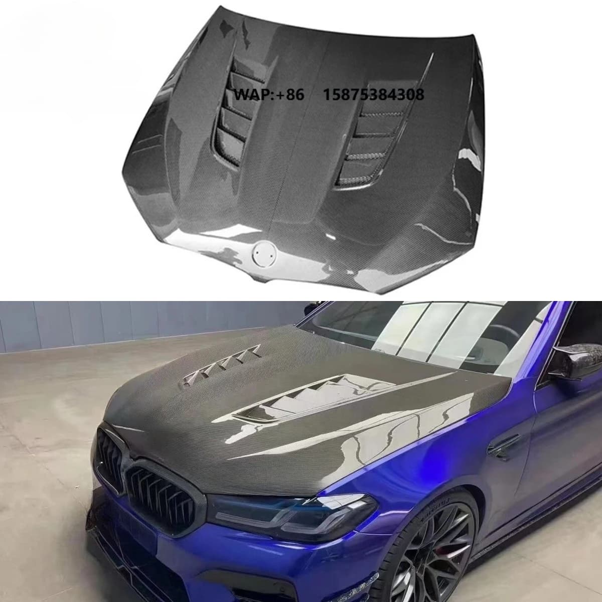 New Garbon Fiber V Style Front Hood for  5 Series G30 F90 M5 Real Carbon Fiber Front Hood Good Fitment G30 Engine Cover
