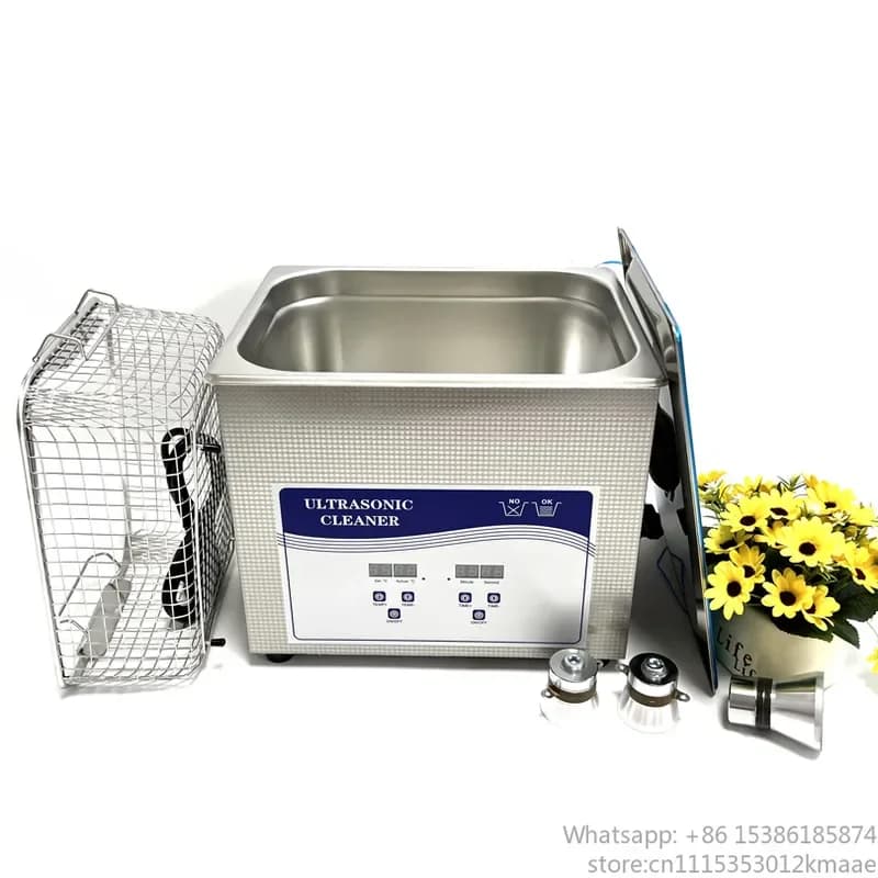Vequyn Ultrasonic Cleaner 40kHz, Electric, Heating, Digital Timer, Stainless Steel, for Lab Industrial Farm Home Use dental
