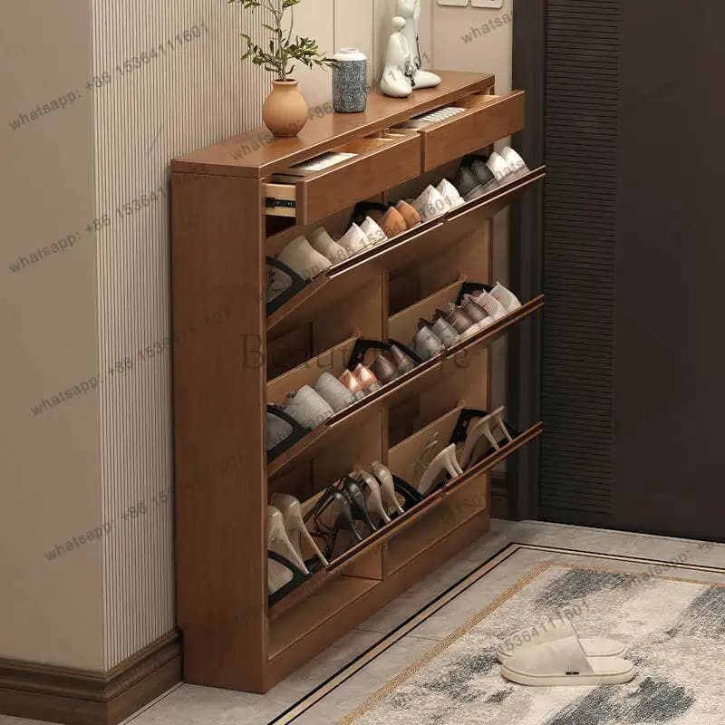 LD  Modern Vertical Shoe Shelf Entrance Hall Organizer Storage Living Room Wooden Shoe Cabinet Designer Zapatero