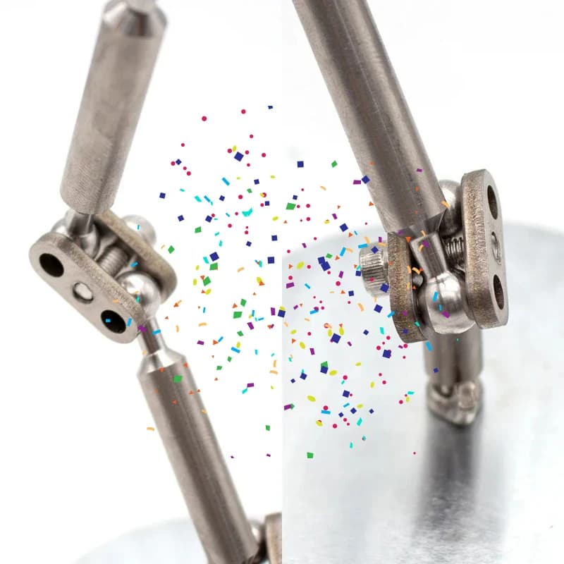 Stop Motion Animation Stand Stainless Steel Articulated Armature Puppet Prop Shooting All-Metal Fixture with 5pcs Head