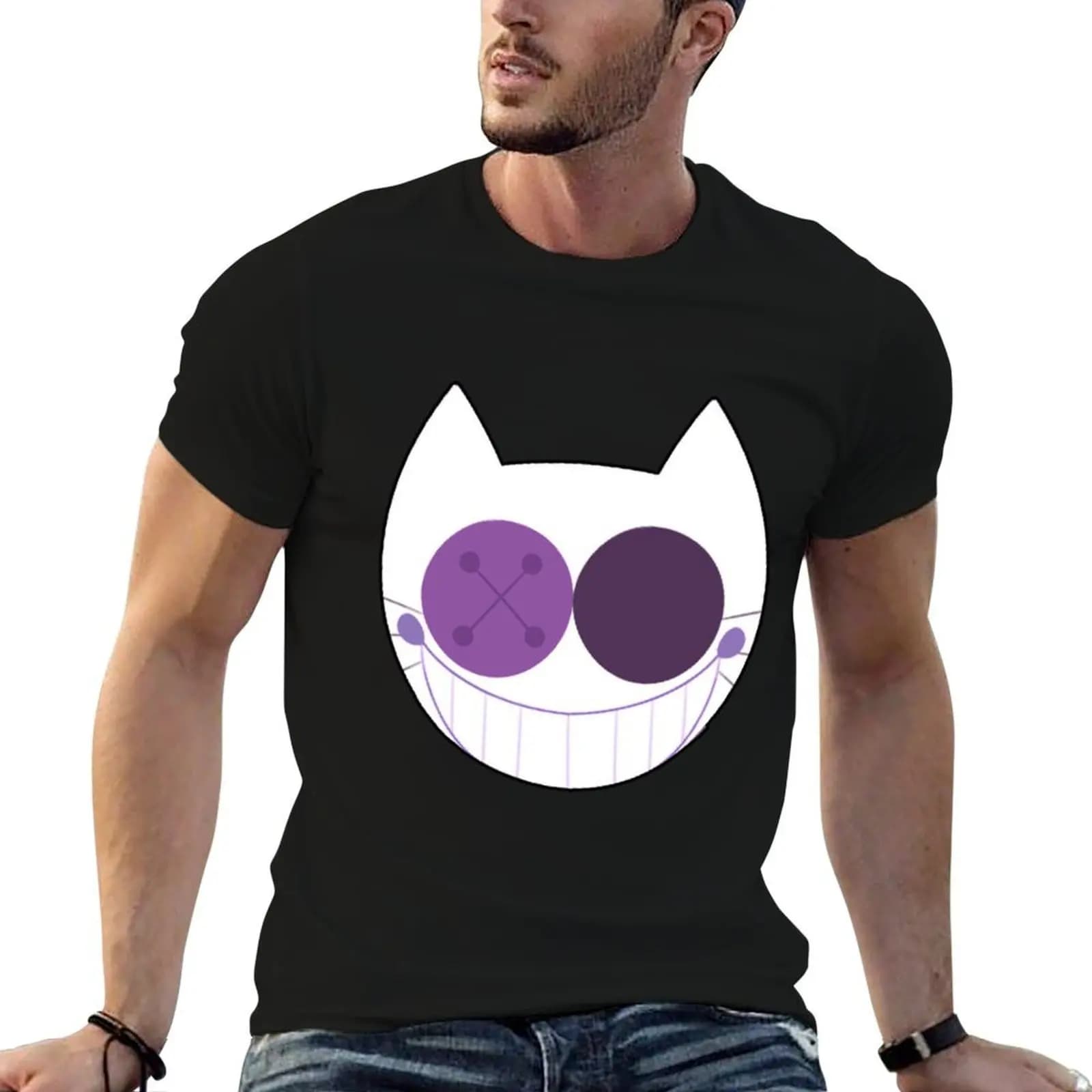 Sleepykinq mask T-Shirt blacks oversized graphic tee workout shirts for men