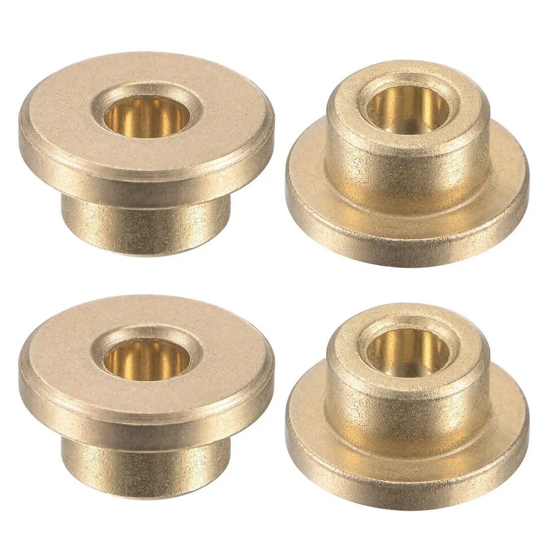 Flange Sleeve Bearings 4x8x10 Sintered Bronze Powder Metallurgy Oil Self-Lubricating Copper Brass Bushing Shaft ID4mm 6mm8mm10mm