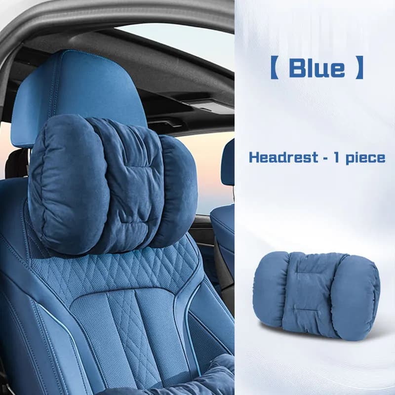 For ZEEKR X 001 007 009 MIX 001FR 007GT 7X 9X Car Seat Neck Pillow Lumbar Support Soft Suede Comfort Cotton Neck Pillows Orange