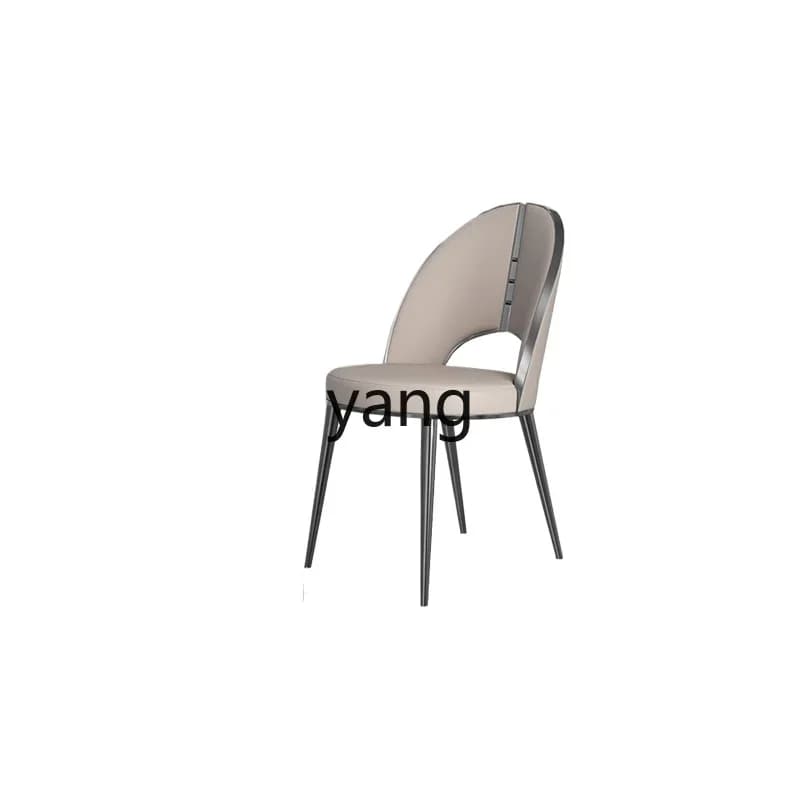 LTT， Villa Large Flat Floor Household Creative Upscale Soft Bag Dining Chair with Backrest