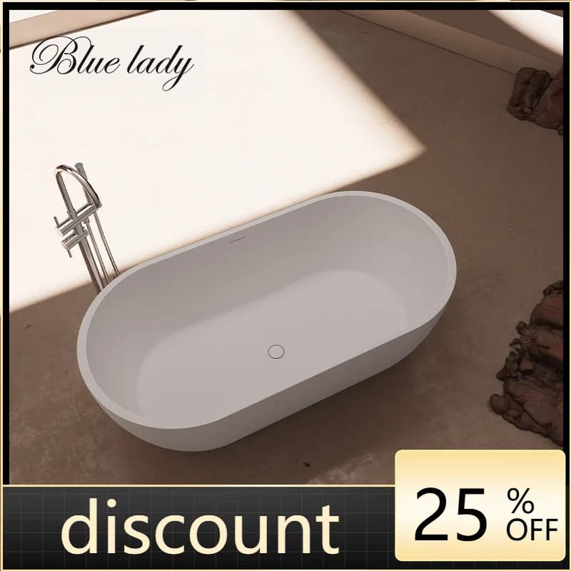 LMM artificial stone freestanding bathtub villa B&B large flat floor hotel