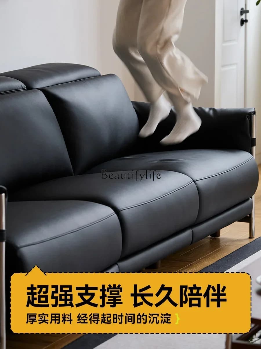 LX Electric Sofa Small Apartment Living Room Double Black SofaSSS