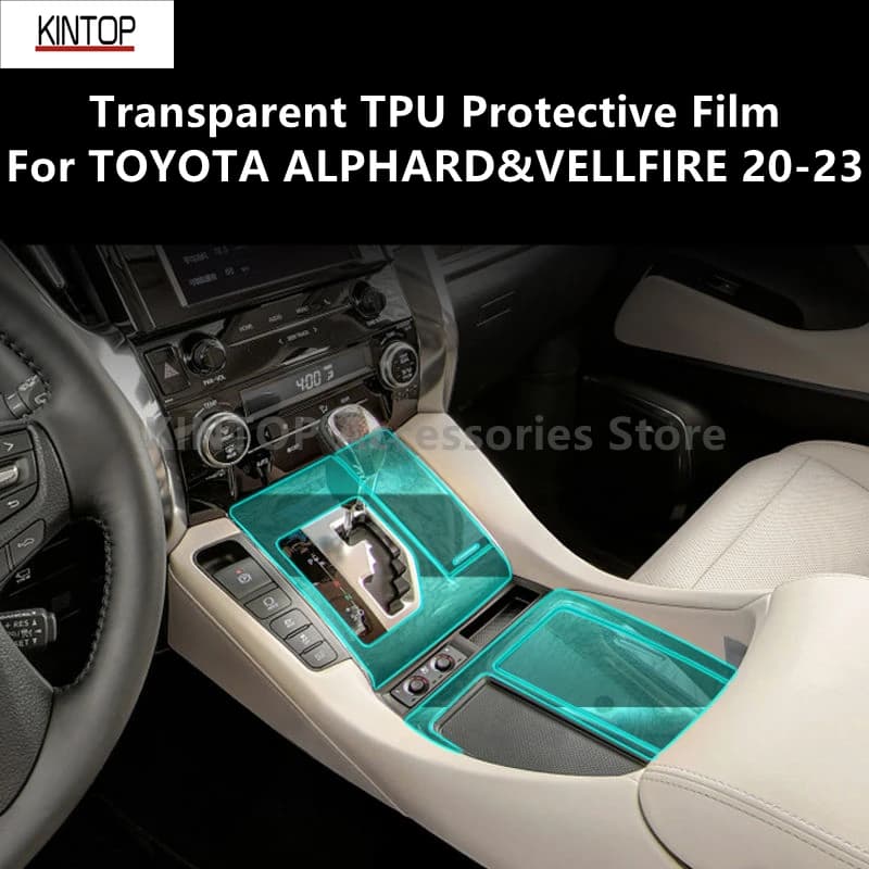 For TOYOTA ALPHARD&VELLFIRE 20-23 Left&Right Rudder Car Interior Center Console Transparent TPU Protective Film Anti-scratch