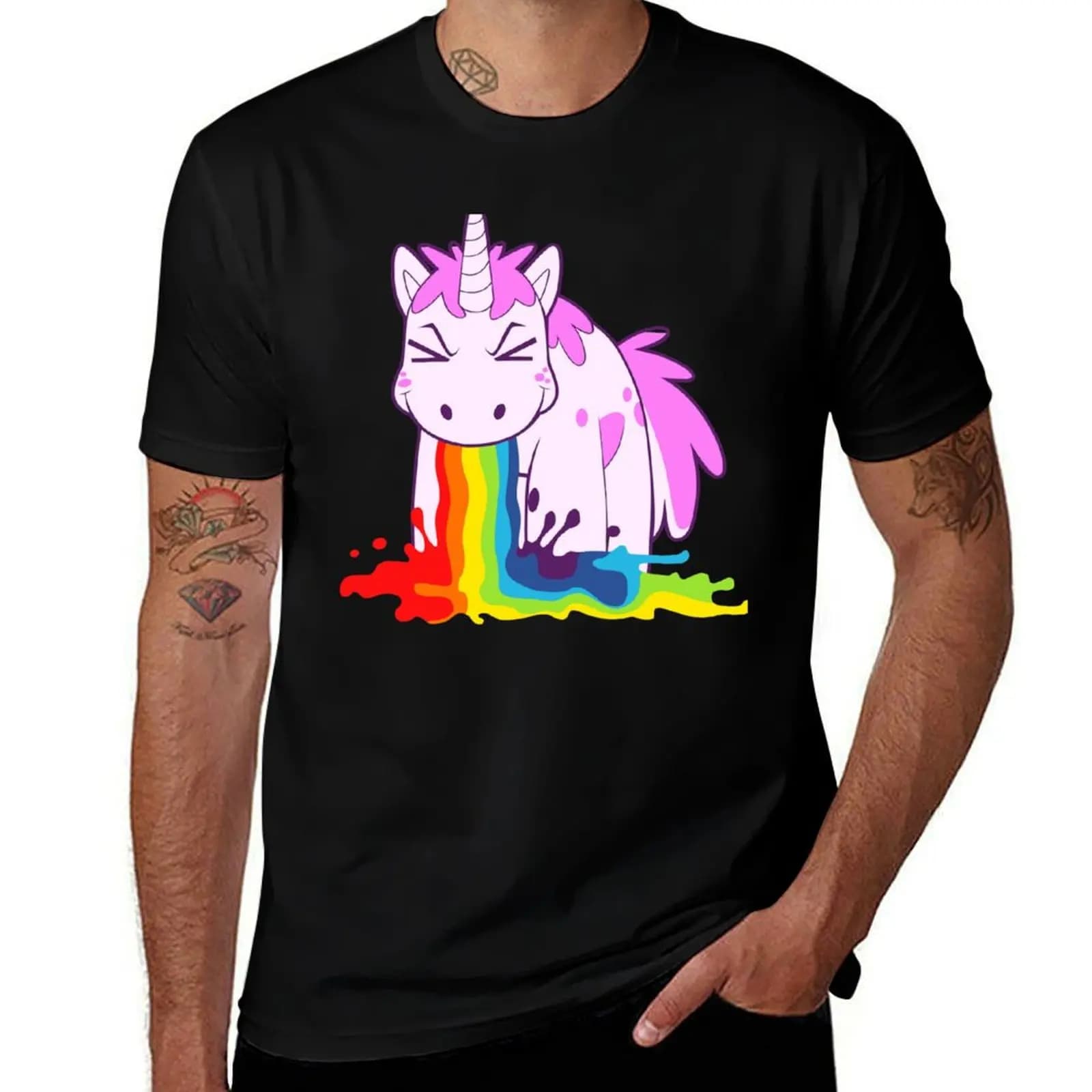 Unicorn 'I Puke Rainbows!' T-Shirt man t shirt designer t shirt personalised T-Shirt