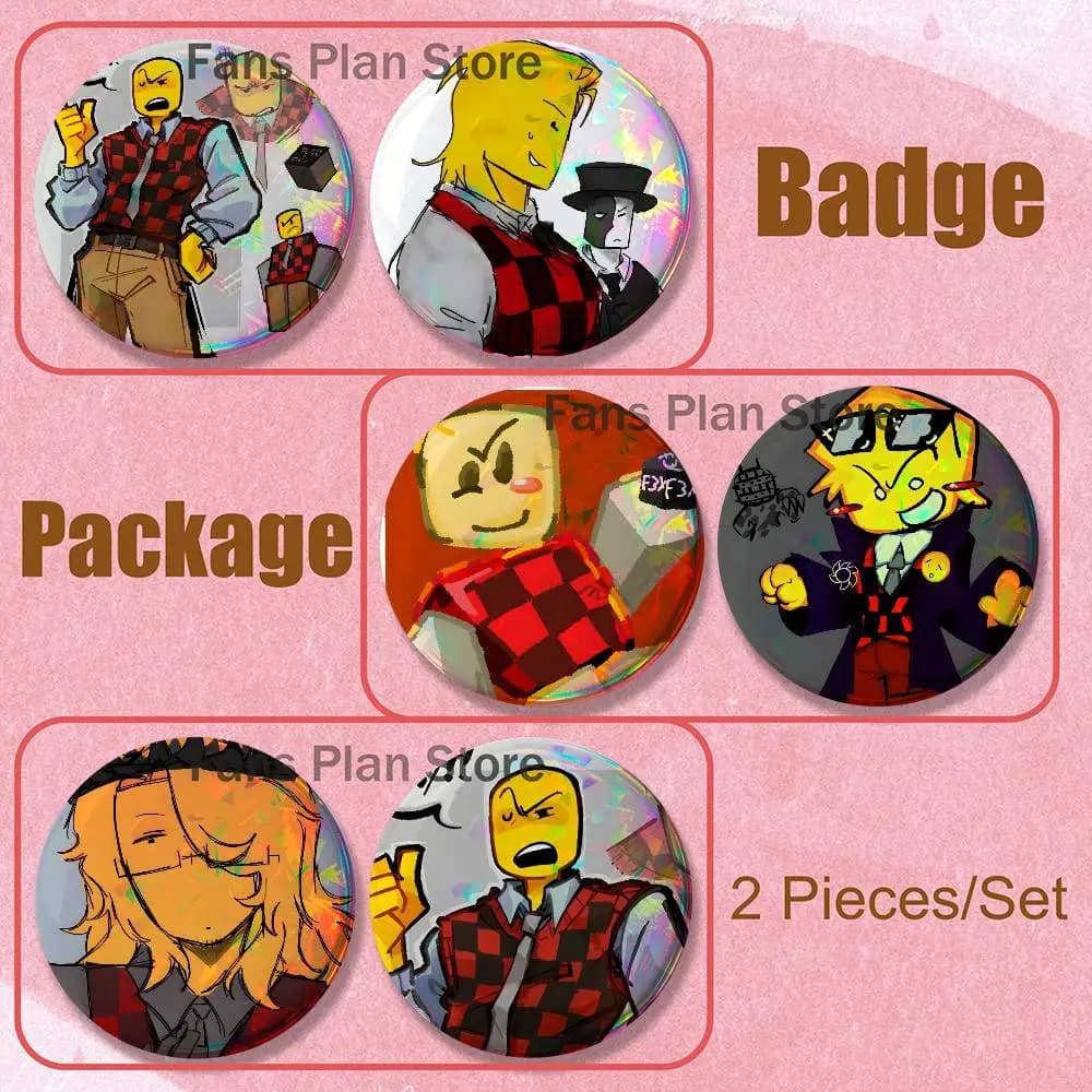 D-Die of D-Death Devesto 2-piece Set Pins Backpack Clothes Jewelry Accessories Round Brooch Button Badge Fans Collection Gifts