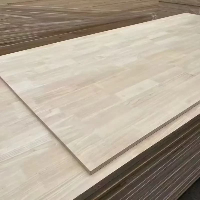 Rubber Finger Jointed Board Solid Wood Wall Panel Moisture Proof Partition Board Commercial Decoration Wall Decoration