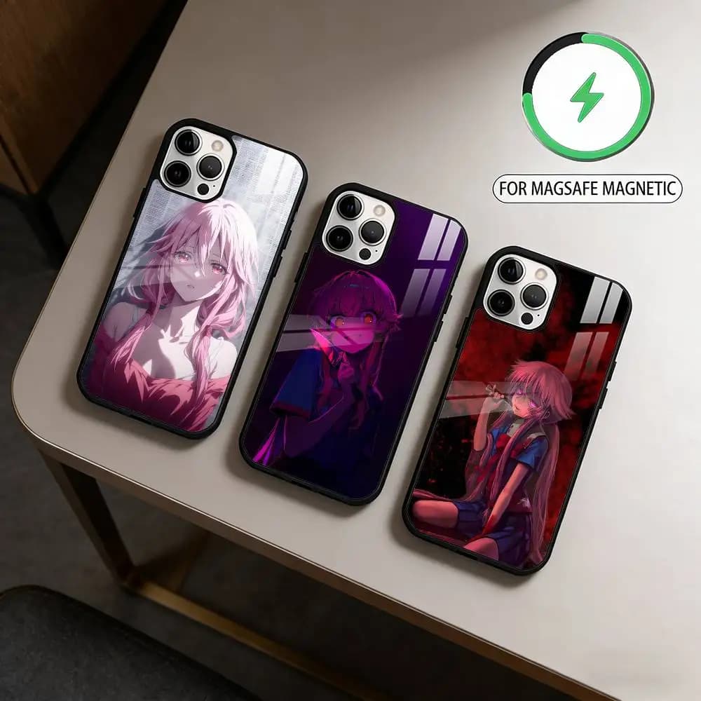Future Diary Gasai Yuno  Phone Case For iPhone17,16,15,14,13,12,11 Plus,Pro Max Magnetic For Magsafe Wireless Charging