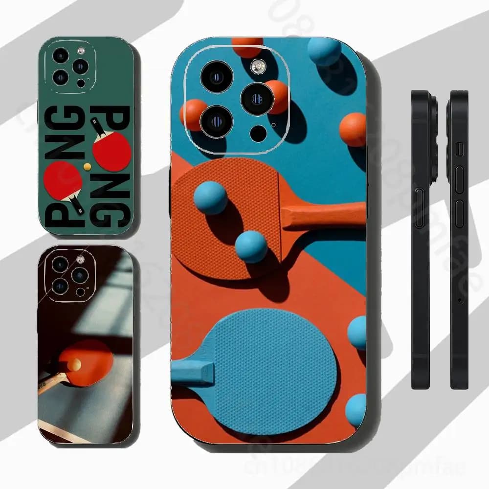 Sport Ping Pong iPhone Case For 17,16,15,14,13,12,11 Pro,Max,Plus,X,XS,XR,SE,Mini Back Protector Cover