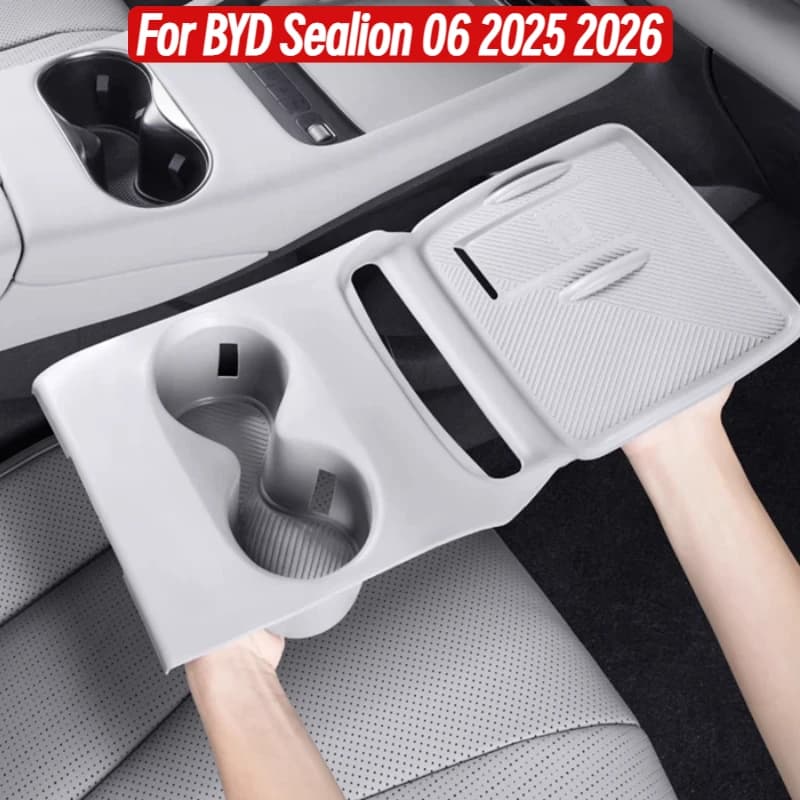 For BYD Sealion 06 2025 2026 Center Console Organizer Black Storage Box Lower Storage Organizer Conversion Interior Accessories