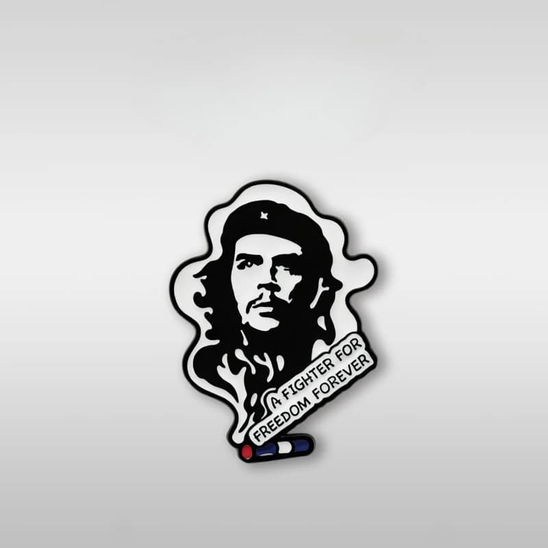 New Inspirational English Che Guevara Brooch Metal Commemorative Badge Pin DIY Clothing Bag Hat Scarf T-shirt Jeans Accessories