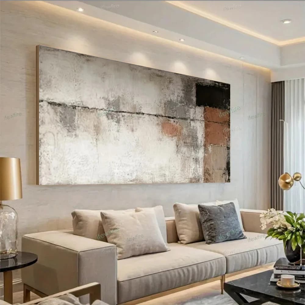 Modern Canvas Home Decoration Dark Green And Gold Texture Salon Wall Art Abstract Hand-painted Oil Painting In Living Room Decor