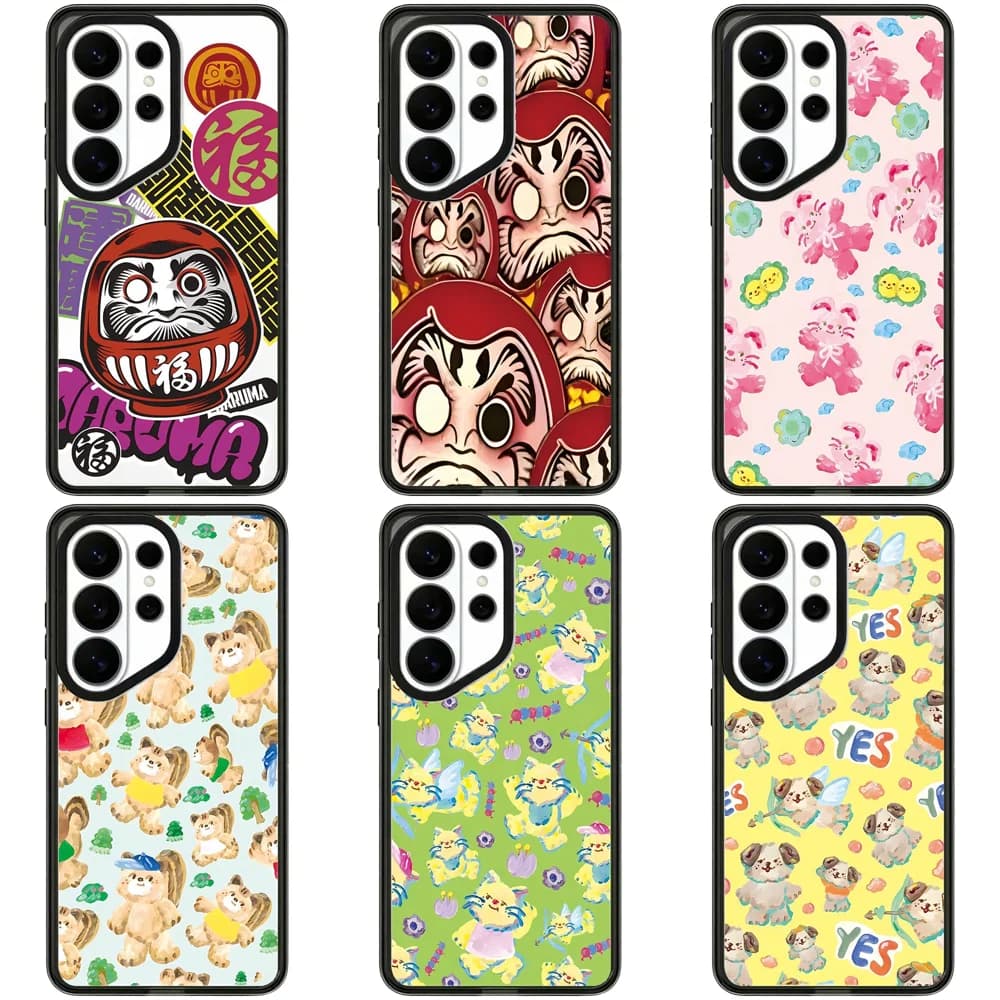 6091434 Acrylic Black Border Case for Samsung Galaxy S26 S25 S24 S23 Ultra S26U S24+ S25+ S26 Plus Protective Case