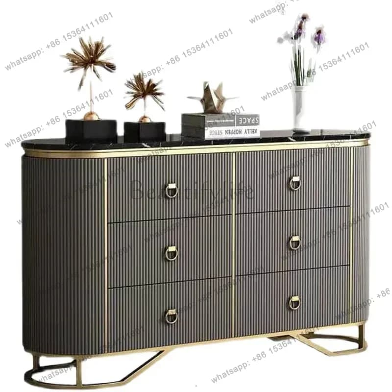 YJ Black Luxury Morden Cabinets Display Storage Drawers Showcase Organizer Cabinets Komoda Entrance Cajonera Living Room Furnitu