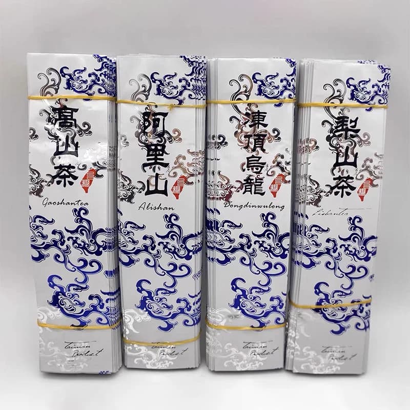 TaiWan Jinxuan Oolong Tea Bag Chinese Blue and White Style 150g/250g Thicken Iron Guan Yin Teabag ALiShan Vacuum Packaging Bag