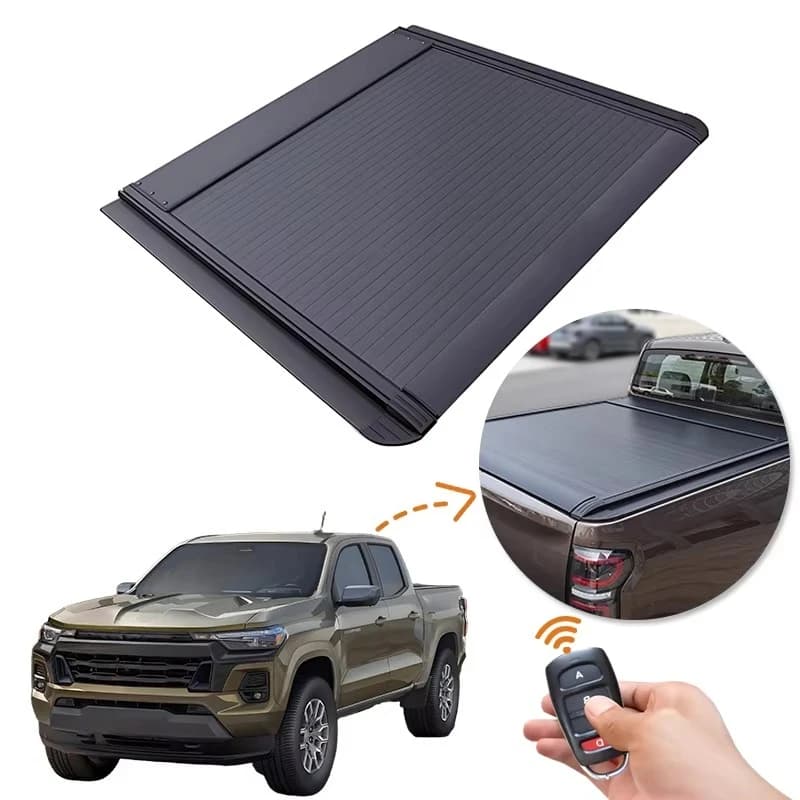 Seamless Electric Roller Lid up Pick up Truck Aluminium Alloy Tonneau Cover for Chevrolet Colorado Crew Cab 2012-2019 2020-2024