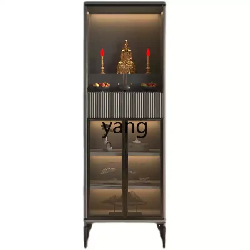 CX new Chinese vertical cabinet light luxury minimalist Buddhist shrine entrance Buddhist cabinet Buddhist shrine for platform