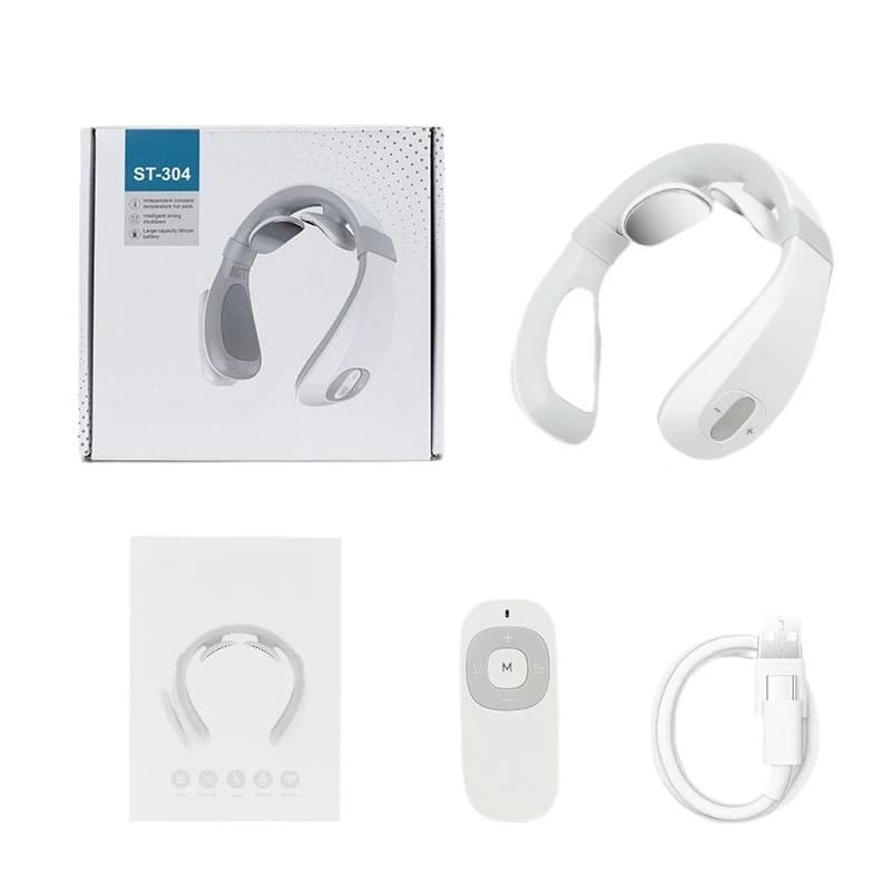 Powerful wireless mini electric neck massager intelligent remote control heating electronic intelligent neck massager