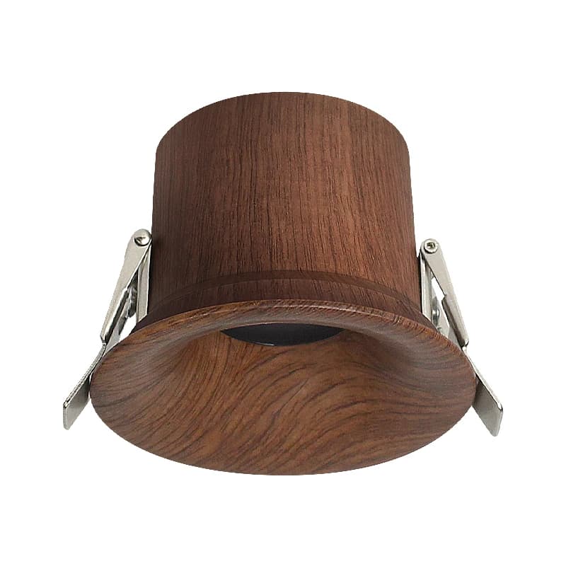Walnut downlight new embedded medieval style walnut grain curved surface non-pre-buried deep cup 75 small hill spotlight
