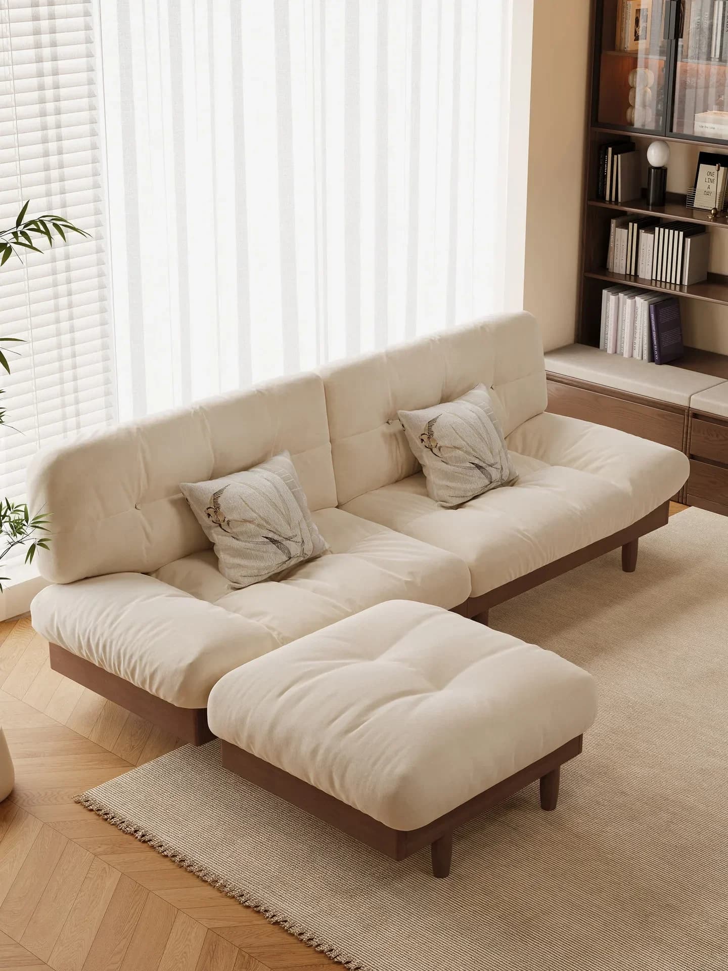 y9.3-Solid wood sofa living room small new new Chinese wooden single log sofa chair