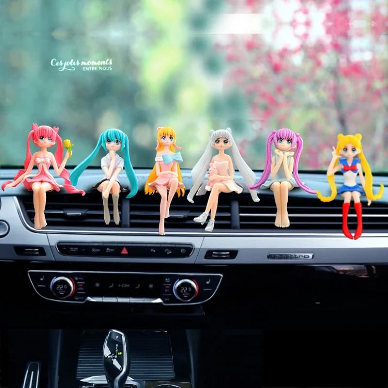 1PCS Anime Sailor Moon Beautiful Girl Water Ice Moon Kawaii Anime Figure Doll Scene Decoration Action Doll Collectible Model Toy