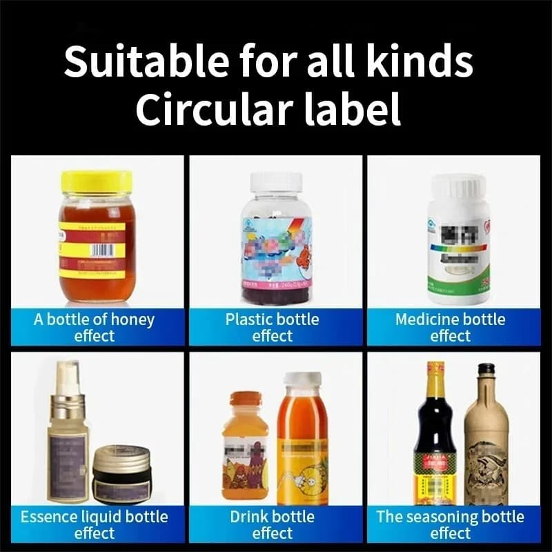 Semi-Automatic LT-50D Round Plastic Bottle Label Machine Round Bottle Labeling   Round Bottle Sticker Equipment
