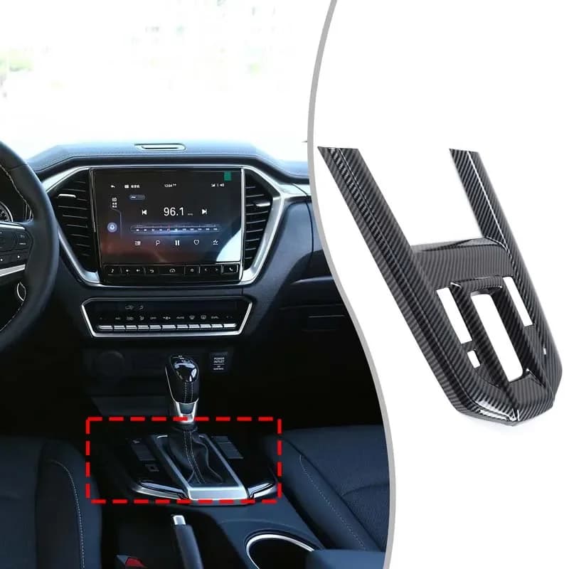 ABS Carbon Fiber For lsuzu D-MAX 2022-2024 Car central control gear frame decoration sticker Car interior protection accessories