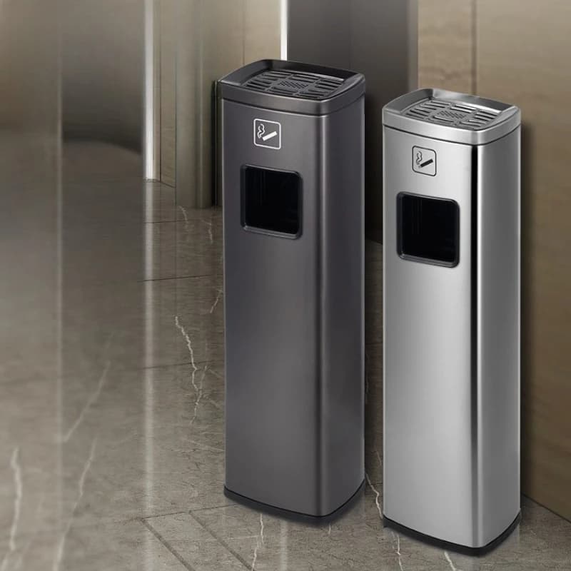 Commercial stainless steel columns, collection tanks, outdoor trash cans