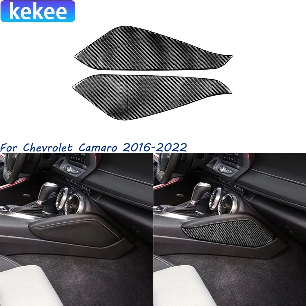 For Chevrolet Camaro 2016 2017 2018 2019 2020 2021 2022 Gear Shift Sides Panel Carbon Fiber Interior Car Accessories Stickers