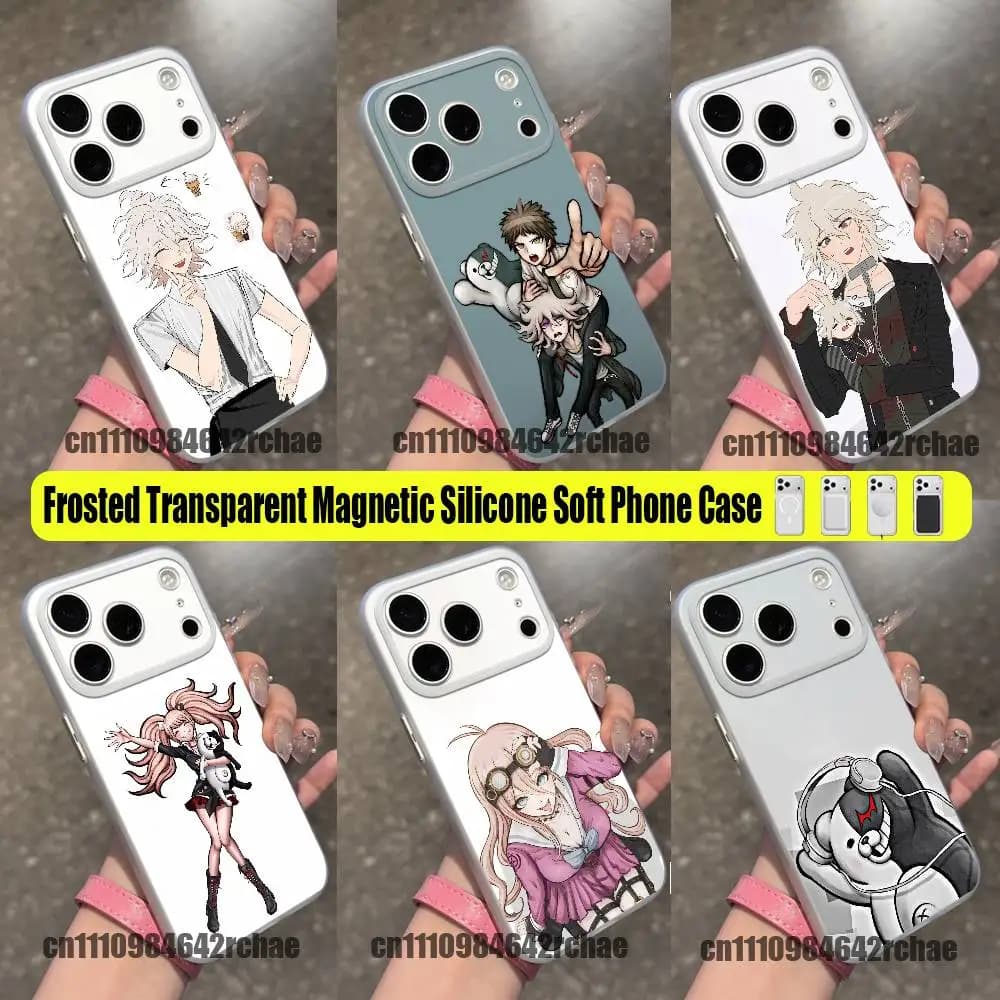 For Danganronpa Nagito Komaeda Phone Case For iPhone 15 17 11 14 13 16 12 E Air Pro Max Mini Plus For Magsafe Magnetic Clear