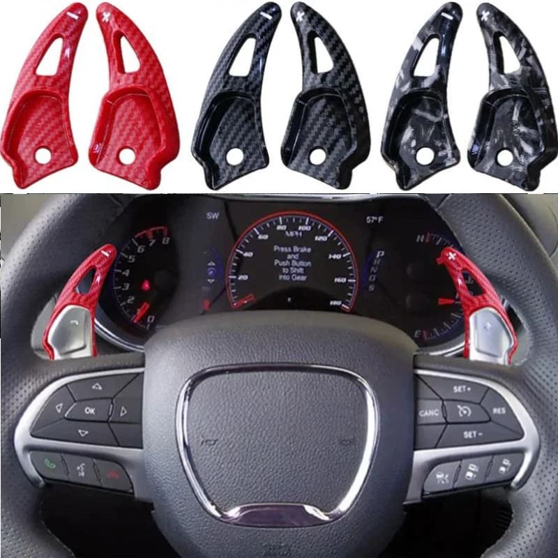 For Dodge Challenger Charger Durango SRT 2017-2025 Jeep Cherokee SRT Accessories Car Steering Wheel Paddle Shifter