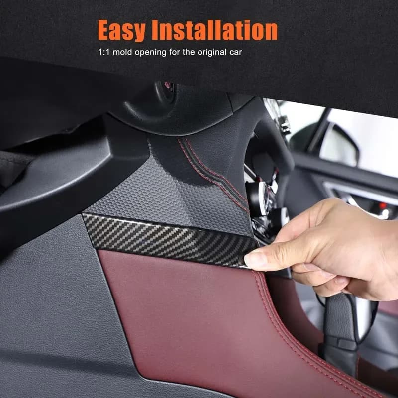 For Subaru Forester 2019-2024 ABS Carbon Fiber Car Center Console Air Condition Swtich Side Cover Trim Interior Car Accessories