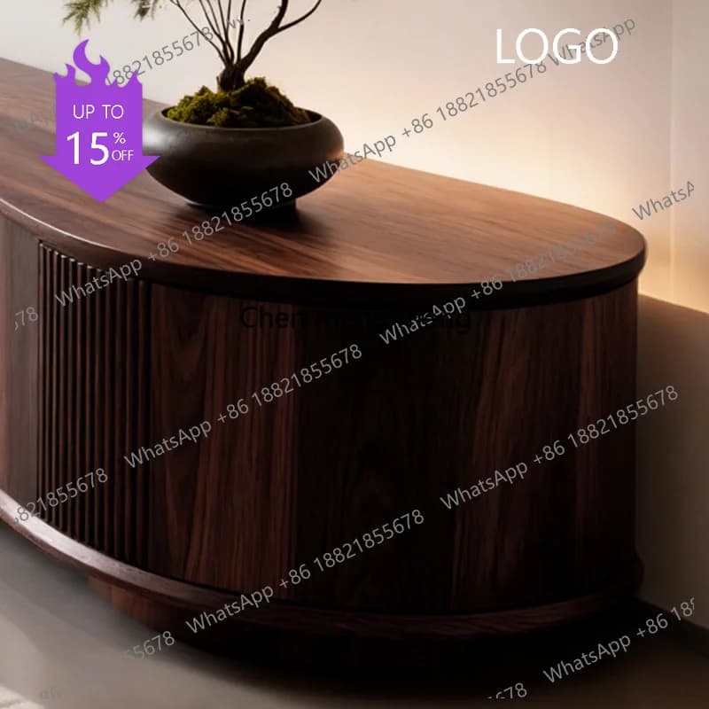D80 High-End Black Walnut Wood, Suitable for Various Sizes of Homes, Floor-Standing Storage Entertainment Cabinet