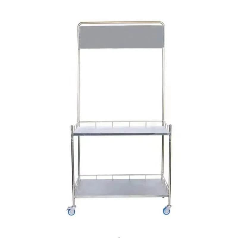 Stainless steel supermarket promotional table display stand portable mobile snack stall trolley exhibition advertising