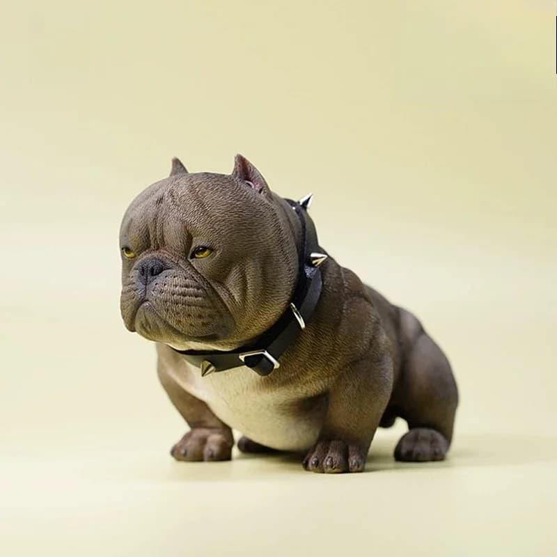 Simulated bully dog model, puppy animal peripherals, car ornaments, figure dolls, toy figures, statues